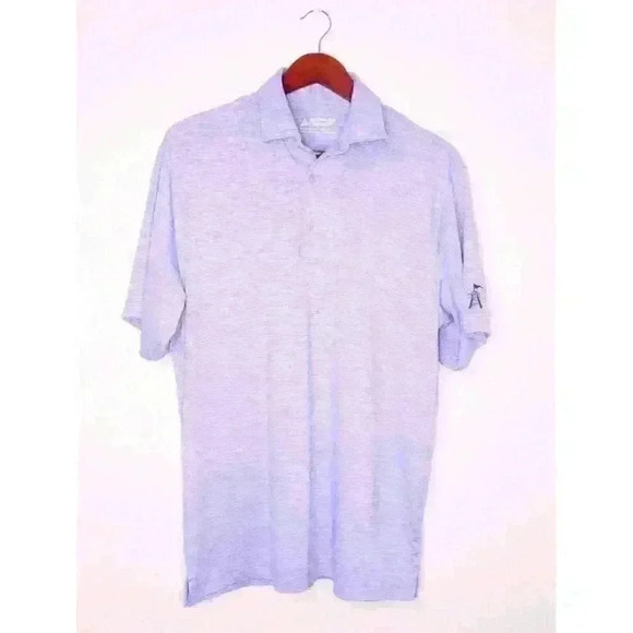 Bermuda Sands Wick Away Tech 1/4 Button Up Golf Shirt Light Blue Men's Size M - Picture 1 of 14